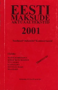 Eesti maksude aktuaaltekstid 2001