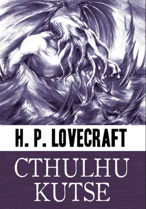 Cthulhu kutse - Howard Phillips Lovecraft (Viiking, 2024). Lilla-halli toonides kaanel kujutatud kosmilise õuduse olend – tentaaklidega Cthulhu siluett keerlevate pilvedega taustal. Kaane illustratsioon on dünaamiline ja ekspressiivne, luues ähvardava atmosfääri.