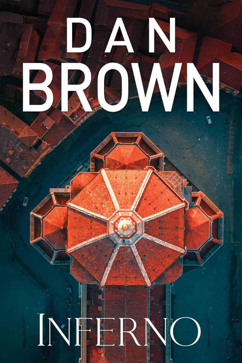 Inferno - Dan Brown (Rahva Raamat, 2026). Linnuvaates foto Firenze Palazzo Vecchio tornist ja sellega piirnevast punase katusega hoonekompleksist, mis paikneb kitsaste tänavate vahel. Domineerivad tumepunased ja pruunikad toonid, luues intensiivse ja salapärase atmosfääri.