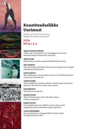 Kunstiteaduslikke Uurimusi 2025/3-4
