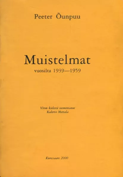 Muistelmat vuosilta 1939-1959