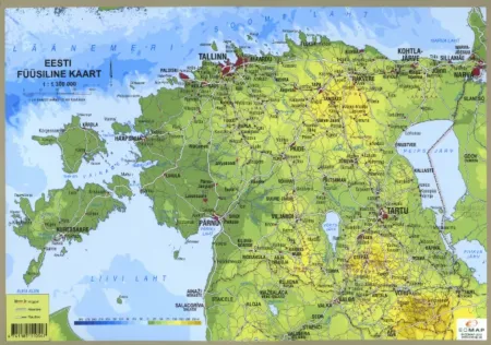 Aeg. Eesti füüsiline kaart 1:1 300 000