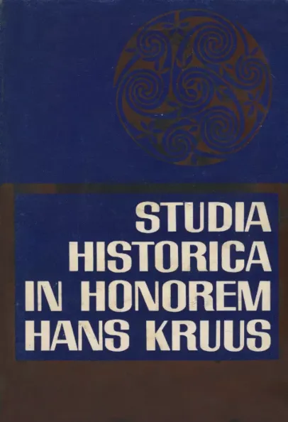 Studia Historica in honorem Hans Kruus