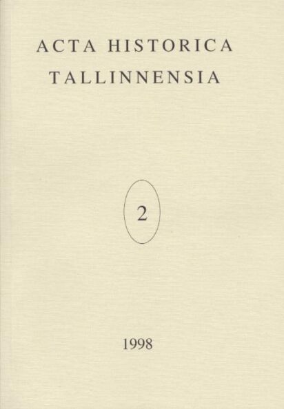 Acta Historica Tallinnensia 2. osa