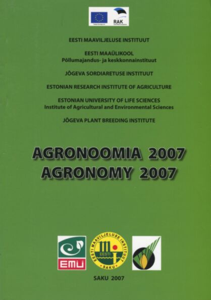 Agronoomia 2007. Agronomy 2007