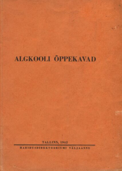 Algkooli õppekavad