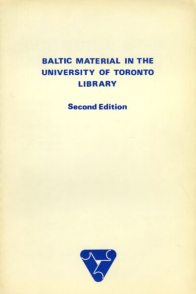 Baltic Material in the University of Toronto Library