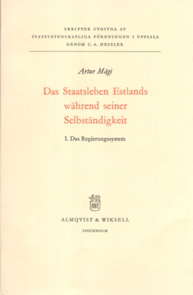 Das Staatsleben Estlands während seiner Selbständigkeit 1. osa