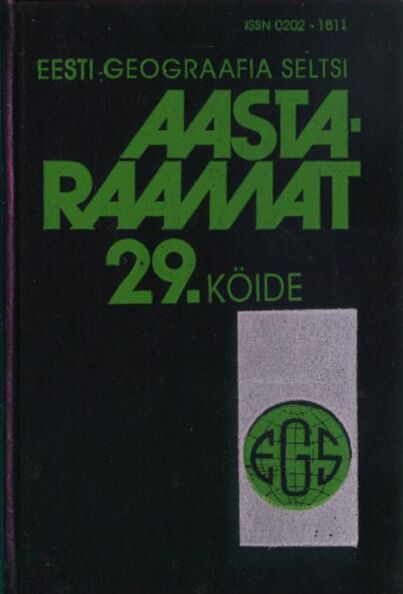 Eesti Geograafia Seltsi aastaraamat 29. osa