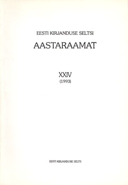Eesti Kirjanduse Seltsi aastaraamat XXIV