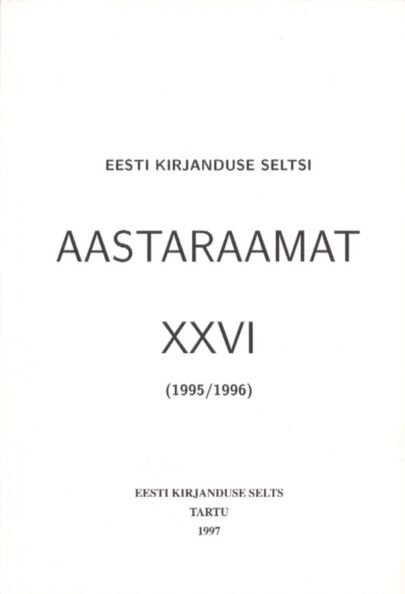 Eesti Kirjanduse Seltsi aastaraamat XXVI