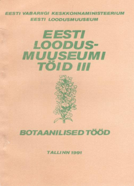 Eesti Loodusmuuseumi töid 3. osa