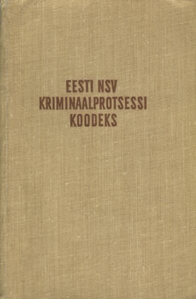 Eesti NSV kriminaalprotsessi koodeks