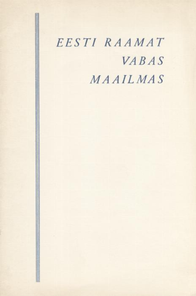 Eesti raamat vabas maailmas