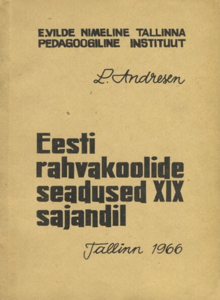 Eesti rahvakoolide seadused XIX sajandil