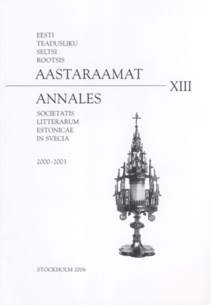 Eesti Teadusliku Seltsi Rootsis aastaraamat. Annales Societatis Litterarum Estonicae in Svecia