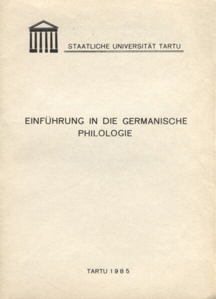 Einführung in die germanische Philologie