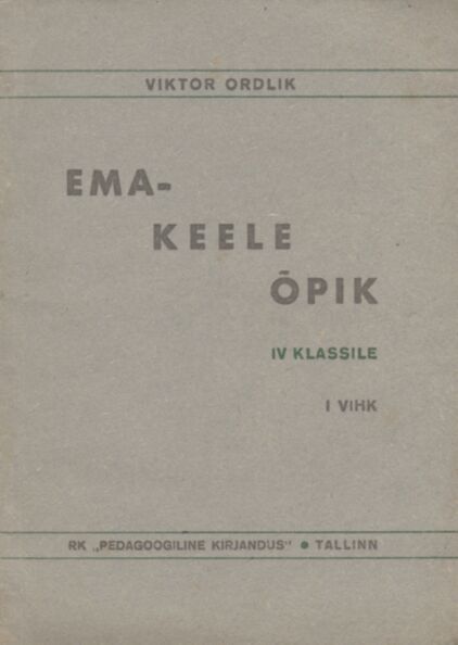 Emakeele õpik IV klassile