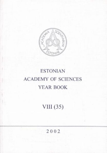 Estonian Academy of Sciences Year Book 8. osa