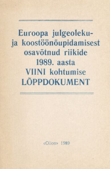 Euroopa julgeoleku- ja koostöönõupidamisest osavõtnud riikide 1986. aasta Viini kohtumise lõppdokument
