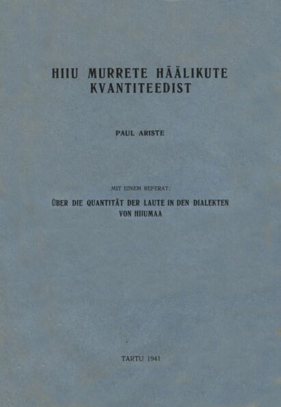 Hiiu murrete häälikute kvantiteedist