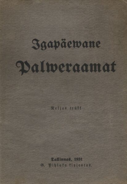 Igapäewane palweraamat