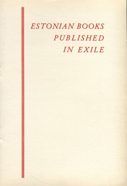 In exile estonian books published