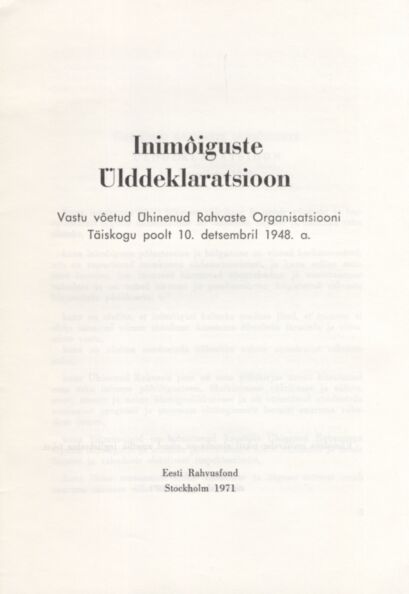 Inimõiguste Ülddeklaratsioon