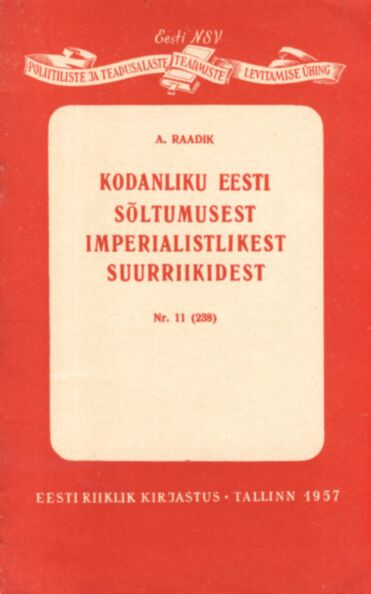 Kodanliku Eesti sõltumusest imperialistlikest suurriikidest