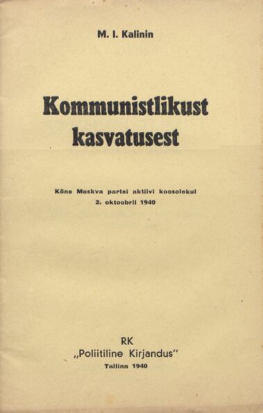 Kommunistlikust kasvatusest