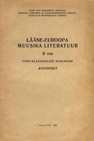 Lääne-Euroopa muusika literatuur