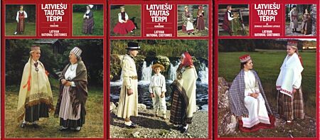 Latviešu tautas terpi I-III. Latvian National Costumes I-III. Латышкая народная одежда I-III