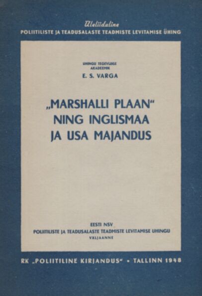 «Marshalli plaan» ning Inglismaa ja USA majandus