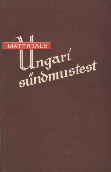 Materjale Ungari sündmustest