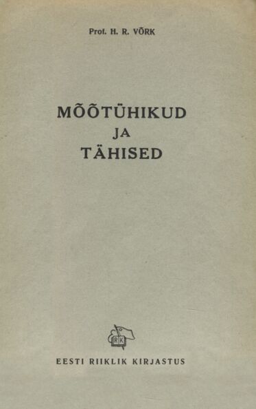 Mõõtühikud ja tähised