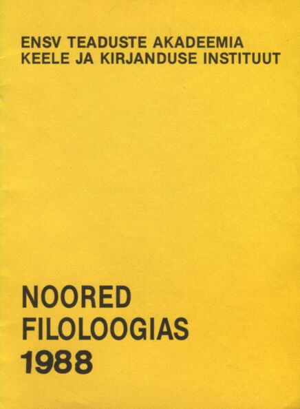 Noored filoloogias 1988