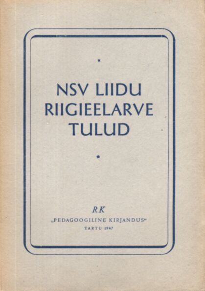 NSV Liidu riigieelarve tulud