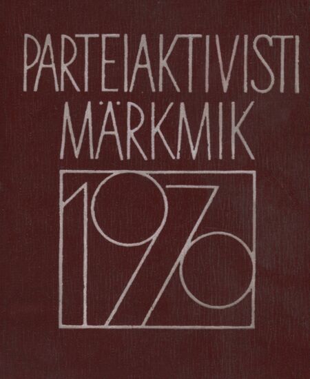 Parteiaktivisti märkmik 1970