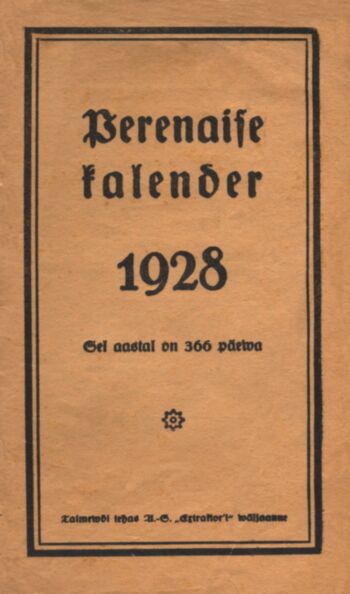Perenaise kalender 1928