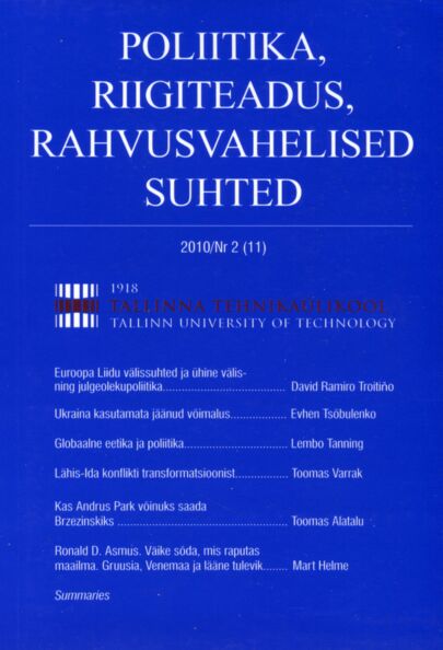 Poliitika, riigiteadus, rahvusvahelised suhted 2010/02