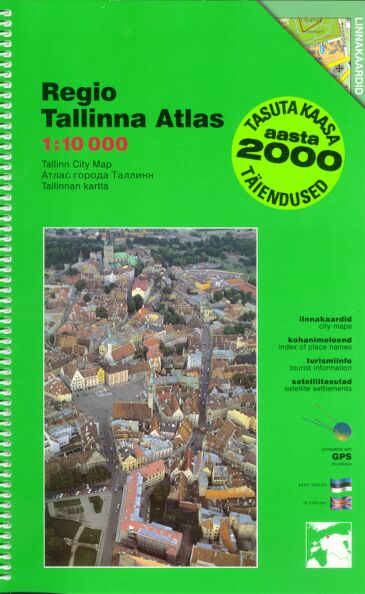 Regio Tallinna atlas. Tallinn City Map. Atlas goroda Tallinn. Tallinnan kartta
