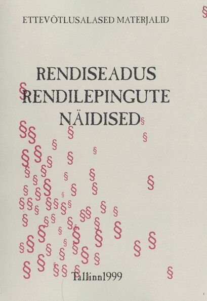 Rendiseadus. Rendilepingute näidised