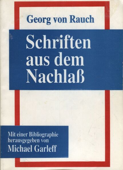 Schriften aus dem Nachlass