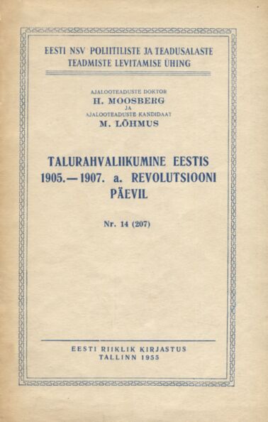 Talurahvaliikumine Eestis 1905.-1907. a. revolutsiooni päevil