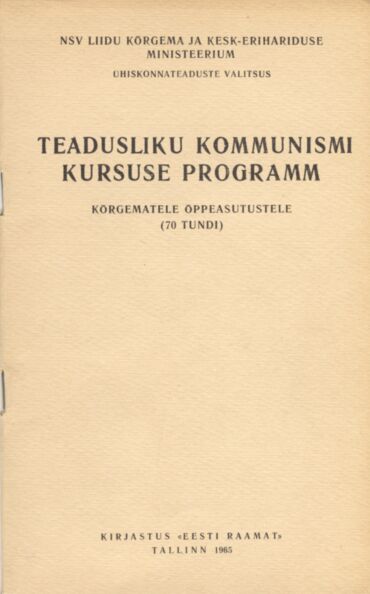 Teadusliku kommunismi kursuse programm
