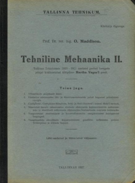 Tehniline mehaanika II 2. osa