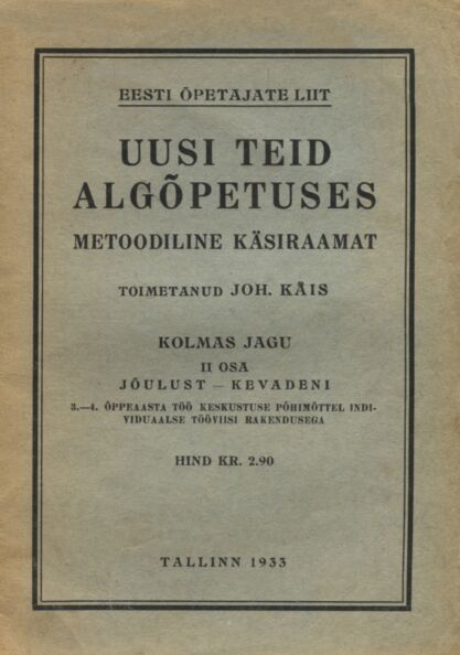 Uusi teid algõpetuses