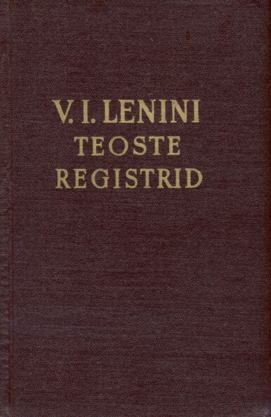 V. I. Lenini teoste registrid