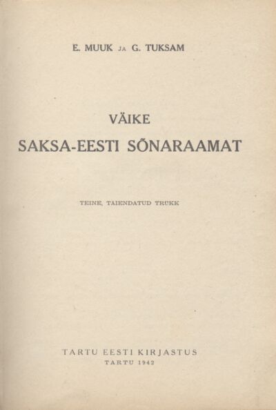Väike saksa-eesti sõnaraamat