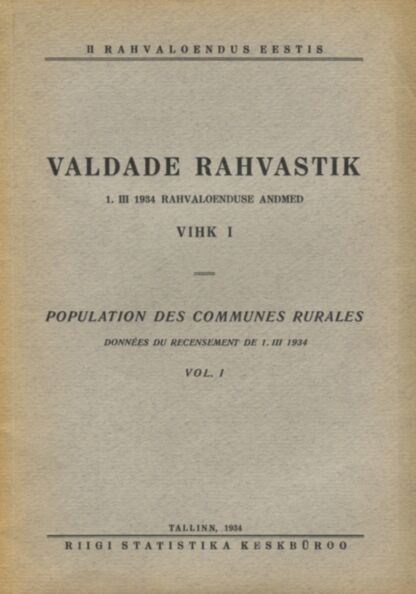 Valdade rahvastik. Population des communes rurales
